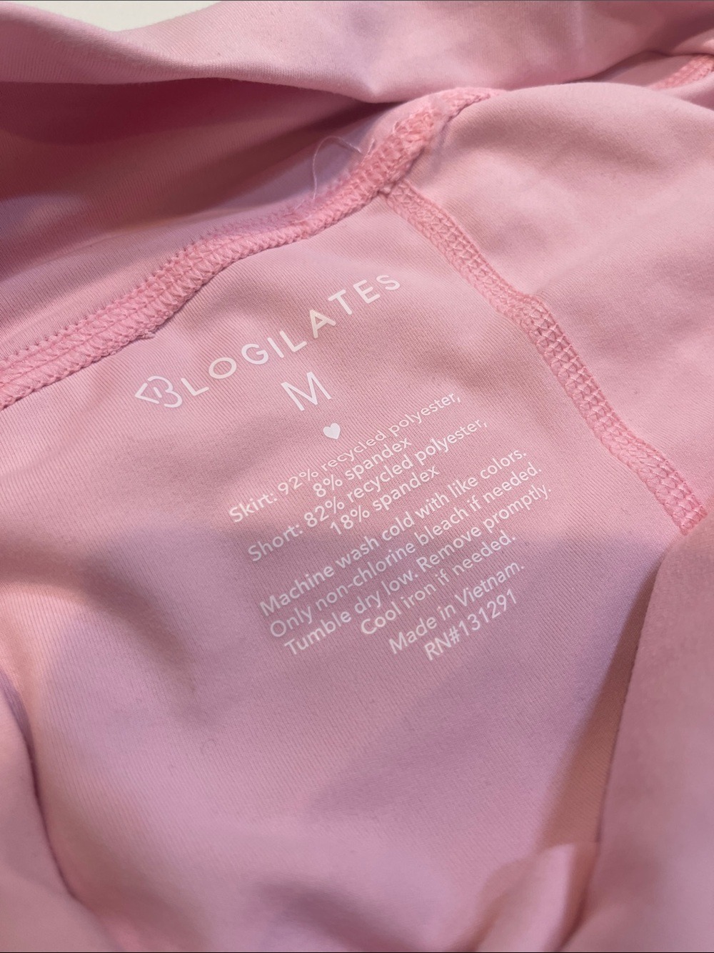 NWT Blogilates Women's Ballerina Skort - Light Pink Medium - Picture 12 of 12